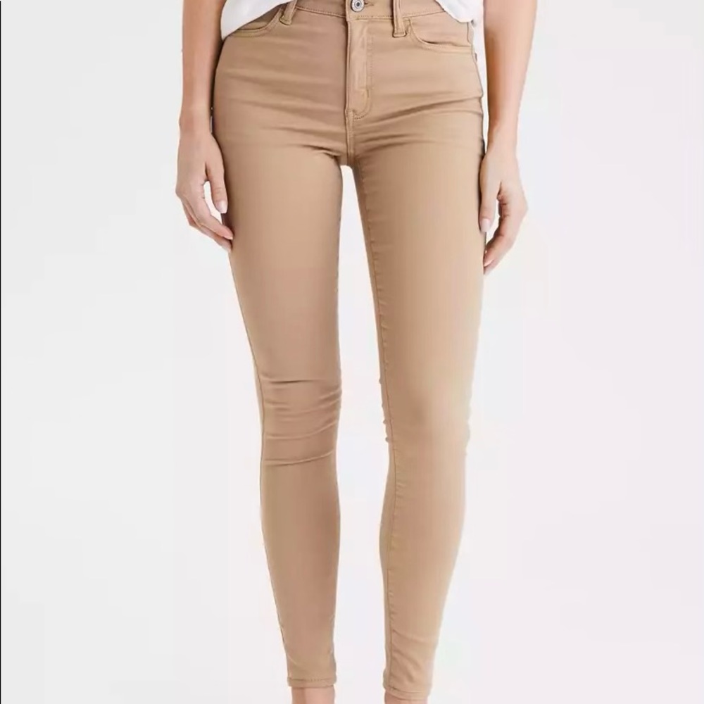 American Eagle High Waisted Khaki Pants